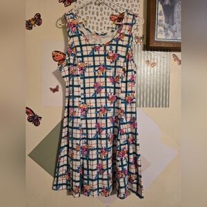Vintage | 90s Floral Mini Fit and Flare Dress